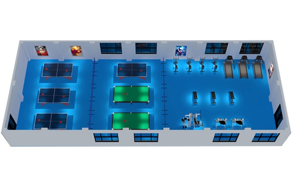 200平方健身房配置方案-广西好博体育健身器材有限公司