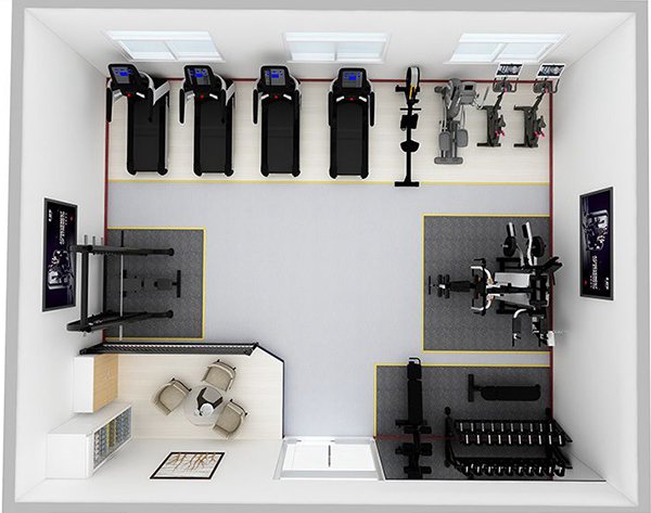 80平方健身房配置方案-广西好博体育健身器材有限公司